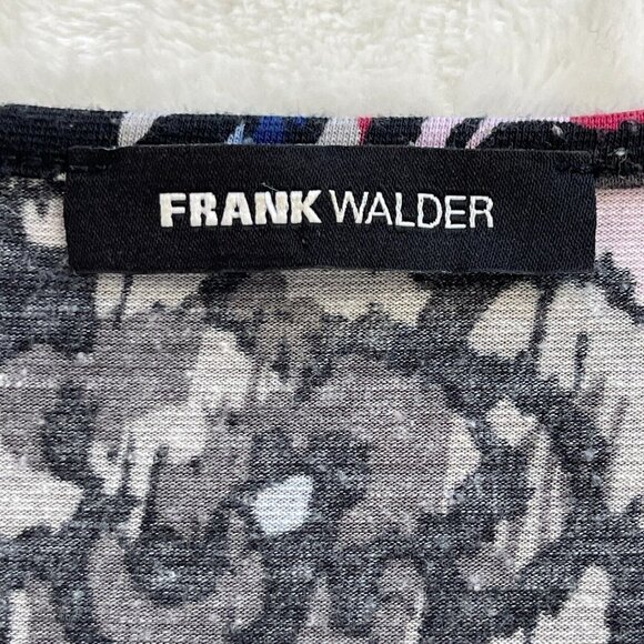 Frank Walder Womens Paisley Print 3/4 Sleeve Top Size 16 Multicolor Stretch Stud - Picture 3 of 9